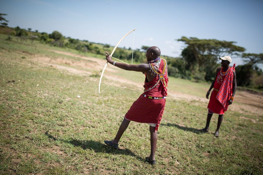 A local guide demonstrating traditional knowledge in Taita Taveta